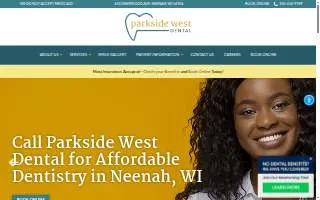 Parkside West Dental website