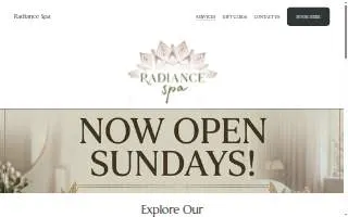 Radiance Spa of Neenah website