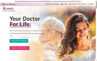Women's Health Specialists - Neenah website