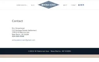 Heritage Estate Settlement website