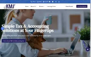 KMJ Tax and Accounting Inc. website