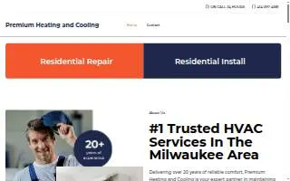 Premium Heating & Cooling website