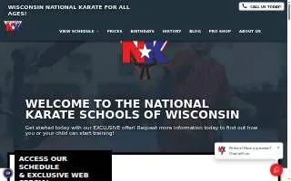 Wisconsin National Karate Kickboxing & Krav Maga website