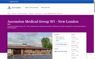 Ascension Medical Group WI - New London website