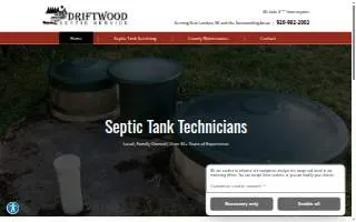 Driftwood Septic Service website