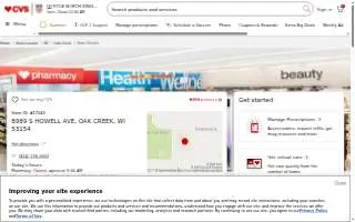 CVS Pharmacy of Oak Creek website