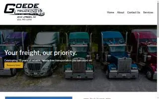 Goede Trucking Inc website