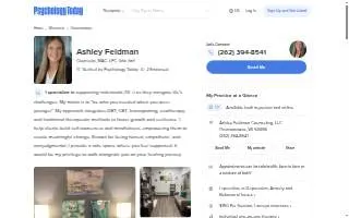Ashley Feldman Counseling, LLC website