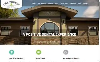 Oak Forest Dental website