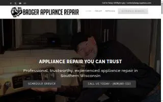 Badger Appliance Repair website
