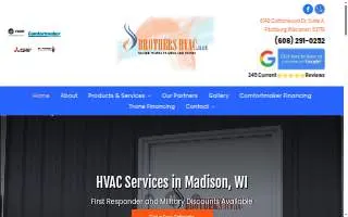Brothers HVAC, LLC website