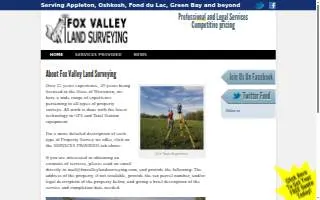 Fox Valley Land Surveying of Oshkosh website