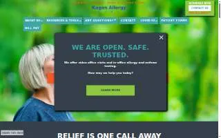 Kagen Allergy Clinic of Oshkosh website
