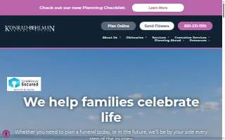 Konrad-Behlman Funeral Homes website