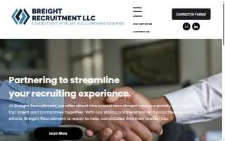 Breight Recruitment website