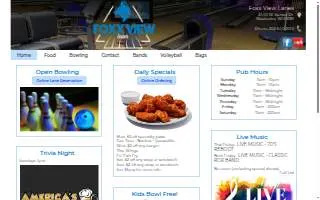 Foxx View Lanes website