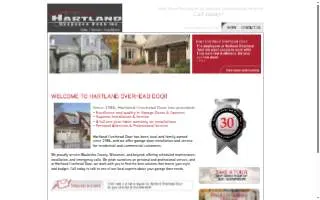 Hartland Overhead Door Inc website