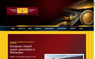 Nelsons Automotive of Pewaukee website