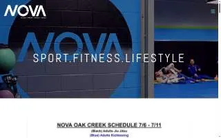 Nova Gyms Martial Arts & Fitness website