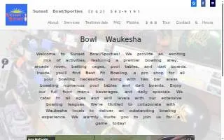 Sunset Bowl/Sporties of Pewaukee website