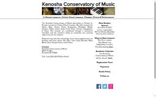 Kenosha Conservatory of Music website