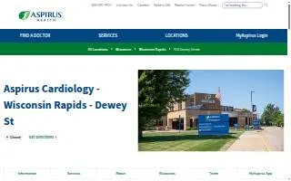 Aspirus Cardiology - Wisconsin Rapids - Dewey St website