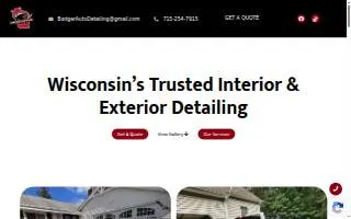 Badger Auto Detailing website
