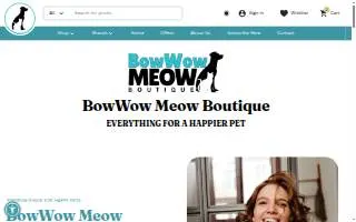 BowWow Meow Boutique website
