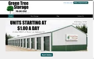 Green Tree Storage Units website