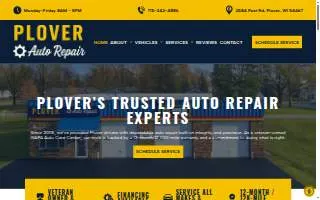 Plover Auto Repair website