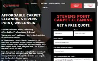 Stevens Point Carpet Cleaner website