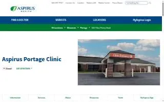 Aspirus Divine Savior Family Medicine website