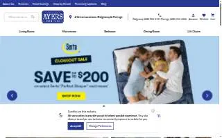 Ayers Furniture website