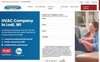Hillestad Heating & Cooling Systems of Portage website