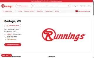 Runnings of Portage website