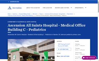Ascension All Saints Hospital - Medical Office Building C - Pediatrics