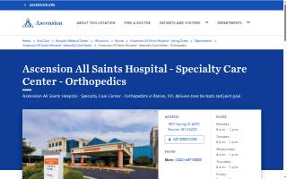 Ascension All Saints Hospital - Specialty Care Center - Orthopedics