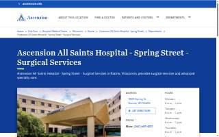 Ascension All Saints Hospital - Spring Street - Surgical Services
