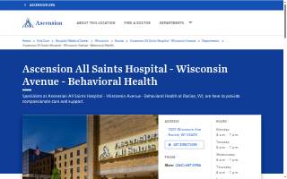 Ascension All Saints Hospital - Wisconsin Avenue - Behavioral Health