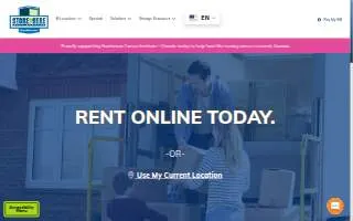 Store Here Self Storage of Racine website