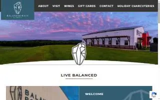 Balanced Rock Winery website