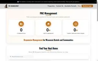 PAC Management, Inc. website
