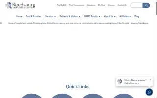 Reedsburg Area Medical Center website