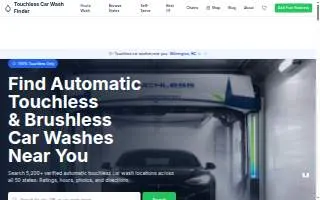 Touchless Car Wash website