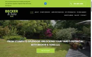 Becker & Sons Stump Grinding website