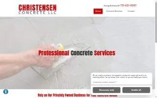 Christensen Concrete LLC website