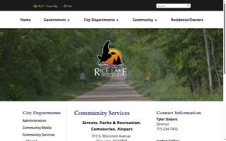 City of Rice Lake Community Services Department