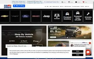 Don Johnson Motors Collision Center website