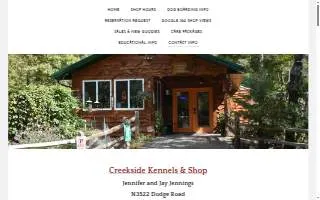 Creekside Kennels & Shop website