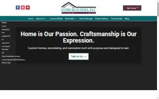 Lund Builders website